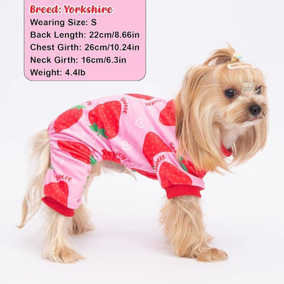 4 Pack Dog Pajamas Soft Lightweight Dog Recovery Suit Onesie Clothes for Small Medium Large Female Pet Boys Girls Dogs Cats