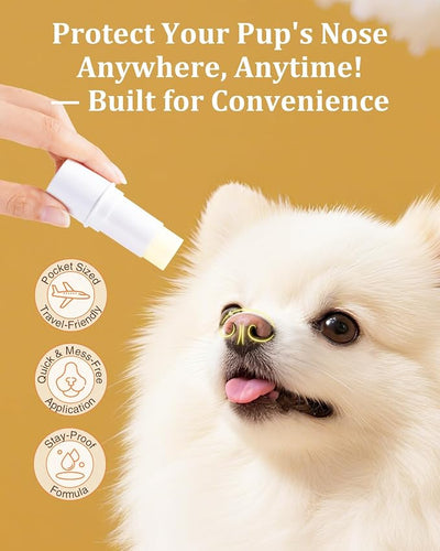Dog Nose Sun Protector Balm - SPF25+ Snout Sunscreen for Pups, Shea Butter & Coconut Oil Moisturizer Formula, Protects & Against Dry, Cracked Sensitive Noses