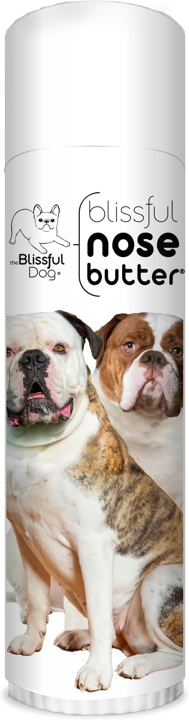 The Blissful Dog American Bulldog Nose Butter, Versatile Dog Nose Balm for Dry Nose, Handcrafted Nose Moisturizer, Easy-to-Apply Dog Essentials, Unscented, 0.5 oz.