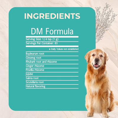 DM Formula Degenerative Myelopathy Relief for Dogs by Gold Standard Herbs, All Natural Granular Herbal Extract, 85 gram Powder