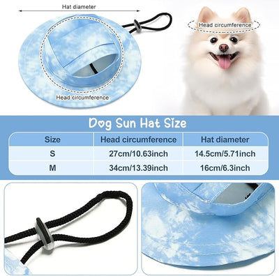 Small Summer T-Shirts Set Include Adjustable Pet Hat with Ear Holes Breathable Hawaiian Dog Shirt Heart Shape Sunglasses Beach Outfit Set for Puppy Small Medium Pets Dog Cat(Blue,S)