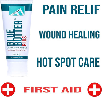 Forticept Blue Butter Plus Dog Itching Skin Relief Cream, Hot Spot Treatment for Dogs, Pain Relief, Dog Wound Care, Heals Skin Sores Irritation Cuts Bites Scrapes, 2 Oz