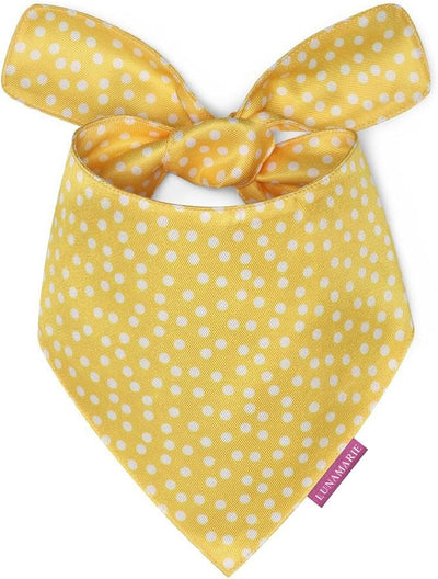 LunaMarie - Luxury Pet Birthday Bandanas -Premium & Silky Poly Fabric | 100% Handmade | Custom Shape Dual Layered (Sophie, X-Small)