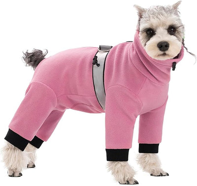 Dog Coats for Small Dogs, Polar Fleece Dog Pajamas Bodysuit for Small Medium Dogs, Dog Winter Jacket Dog Sweater Dog Vest for Small Dog, Dog Four-Legged Warm Clothes