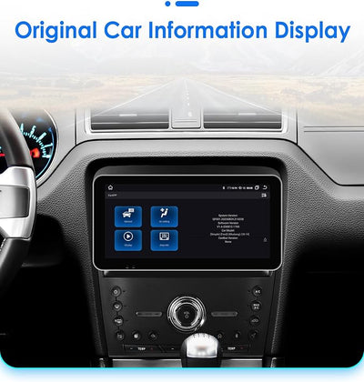 Android 14 Car Stereo Radio for Ford Mustang (2010-2014), 10.33 Inch QLED Touchscreen 8Core 4+32GB GPS Navigation with Wireless Carplay Android Auto Local Weather Bluetooth SWC QLED DSP RDS