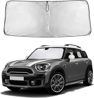 EcoNour Windshield Sunshade Compatible for Mini Country Man Cooper F60 2017-2024 2025 2026, Sun Visor for Front Windshield & Window Sun Shade Cover, UV Heat Blocker & Protector, Car Accessories