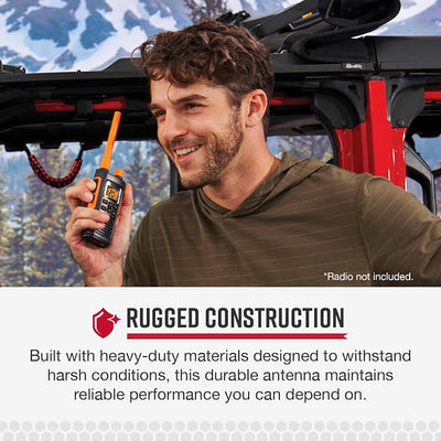 Cobra GMRS Trailblazer Antenna Orange - High-Performance Antenna for GMRS Two-Way Radios, Orange Finish