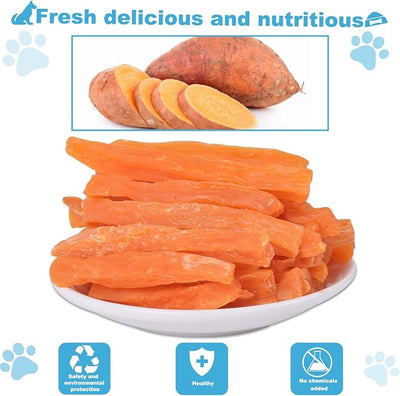 Soft Dog Treats Chicken Sweet Potato Sticks Puppy Easy to Digest Training Snacks Sweet Potato Sticks 1lb/454g