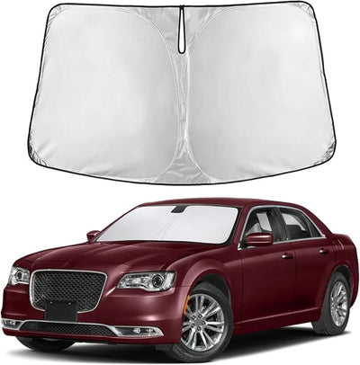 EcoNour Windshield Sunshade Compatible for Chrysler 300 2011-2023 2024 2025, Sun Visor for Front Windshield & Window Sun Shade Cover, UV Heat Blocker & Protector, Car Accessories