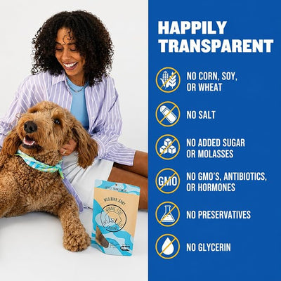 Winnie Lou Wild Boar Jerky Dog Treats – Limited Ingredient, Human Grade, Training Treats for Small, Medium & Large Dogs, USA Made, High Protein, Chews, Hypoallergenic, Sensative Stomach (2 Pack)