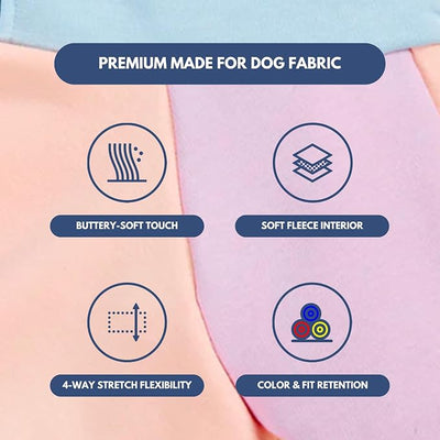 Spark Paws Dog Hoodie – Premium Dog Sweater for Small, Medium, and Large Dogs | Warm Outfits for French Bulldogs, Pitbull, Puppy, Winter Jacket Alternative - Cotton Candy - L