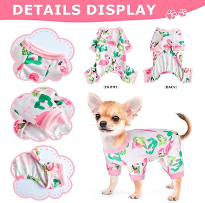 Dog Pajamas Pjs Soft Stretchy Dog Clothes for Small Dogs Girl Boy Medium Size Dogs Spring Summer Puppy Clothes Doggie Onesies Cat Pet Jammies Outfit