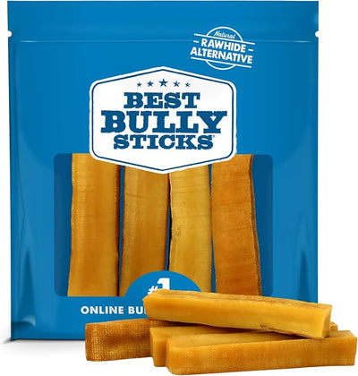 Best Bully Sticks Yak Cheese Himalayan Dog Chews - Large 4 Count (Pack of 1) - Natural, Lactose Free Cheese, Odor-Free, Long-Lasting Snack