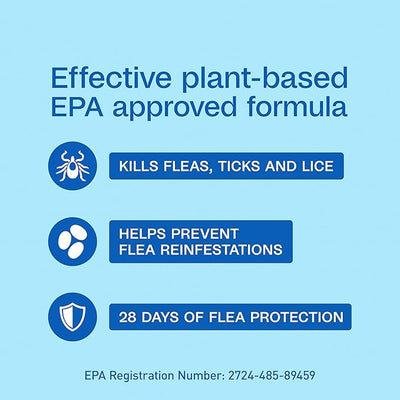 ADAMS Plus Botanicals Flea & Tick Shampoo with Precor for Dogs, Cats, Puppies & Kittens, Flea Shampoo to Treat Infestations, Kills Eggs & Lice, Cleans and Conditions Coat, Plant-Based, 16 Ounces