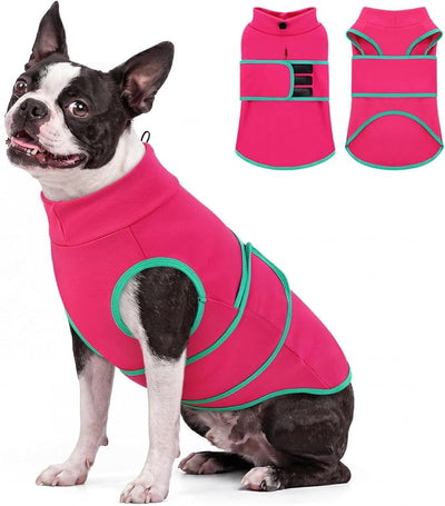 Queenmore Dog Anxiety Vest,Breathable Dogs Stress and Anxiety Relief Jacket,Lightweight Calming Shirt for Dogs,Dog Anxiety Hoodie Calming Care for Separation,Thunder,Vet Visits,Rosered,M