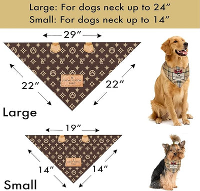 Dog Bandana Pucci Designer Fashion Clothes Scarf kercheif for Small Medium and Large Dogs. Funny Parody Gift for Girl or boy Dog Soft Durable Fabric, Adjustable tie-on Style Triangle