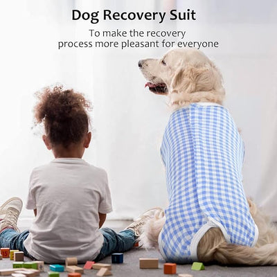 Kuoser Surgical Recovery Suit for Dogs Cats, Pet T-Shirt After Surgery Wear for Dogs, Dog Professional Recovery Suit Comfortable E Collar Alternative, Prevent Licking Onesies Pet Surgery Recovery Suit