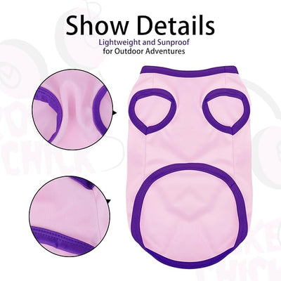 Color-Blocked Dog Tank Top with Playful Heat Transfer Designs – Lightweight Polyester Shirt for Small,MediumDogs, Perfect for Casual Outings.Rocker Chick Light Pink XL