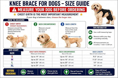 Dog Rear Knee Brace for Small & Medium Breeds, Adjustable Hind Leg Support for ACL/CCL Injury Recovery, Joint Stability, Ligament Protection & Injury Prevention (XL)