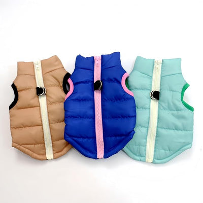 Winter Waterproof Windproof Vest Coat for Small Medium Dogs - Warm Jacket for Cold Weather (Not Suitable for Big Dogs) X-Sapphire L