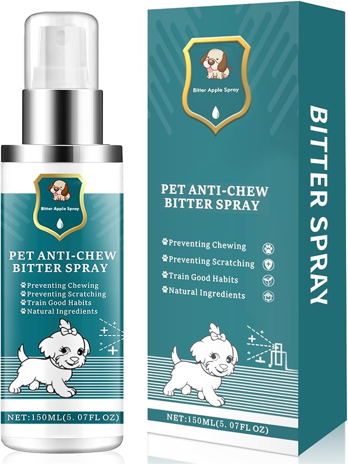 LIyun&Hang Enhanced Bitter Apple Spray for Dogs to Stop Chewing and Licking, No Chew Spray for Dogs, Stop Licking Wounds and Hot Spots, Protecting Furniture, Alcohol Free/Non-Toxic (Green) (Green)