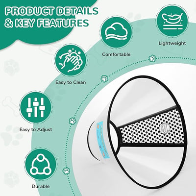 GLADOG Soft Dog Cone Collar – 3 Similar Sizes per Set (S/M/L) for Better Fit, XL Single Size – Cone for Dogs to Stop Licking, Adjustable E Collar for Dogs After Surgery, Elizabethan Collar for Dog