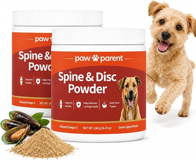 Green Lipped Mussel, Macho S Secret Powder for Dogs, Paw Parent Powder Supplement Multivitamin，2pcs