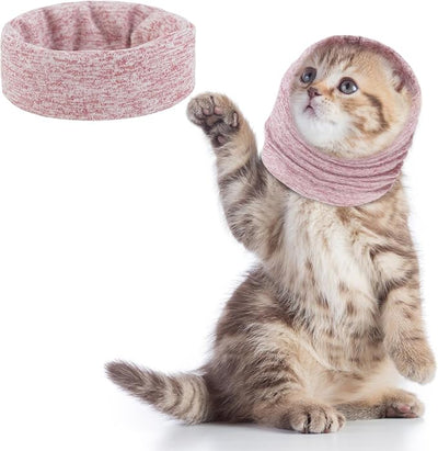 Quiet Ears for Dogs & Cats - Ear Muffs for Anxiety Relief & Noise Protection, Pink Snood