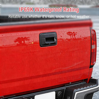 Tailgate Handle Backup Camera Rear View Camera for Silverado Sierra 1500 2014-2018 for Sierra 2500HD 3500HD Canyon 2015-2018 RCA Input Reverse Camera, IP69K Waterproof for Trucks