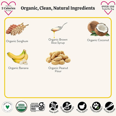 Lord Jameson Go Nanas | Light & Crunchy Love Puffs Collection | Organic Dog Treats, Peanut Butter and Banana Recipe, Gluten-Free, Preservative-Free, USDA Certified Organic. Made in USA
