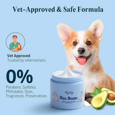 Flydog Lick-Safe Dog Paw Cream – Non-Greasy Paw Pad and Nose Balm for Dogs, Fast-Absorbing Avocado Plant Formula, Winter Paw Balm for Outdoor Dry Cracked Pads & Snout (50ml)