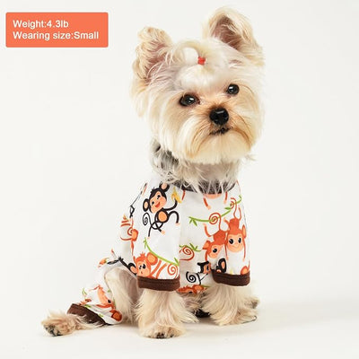 Dog Pajamas Pjs Soft Stretchy Dog Clothes for Small Dogs Girl Boy Medium Size Dogs Spring Summer Puppy Clothes Doggie Onesies Cat Pet Jammies Outfit