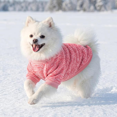 2 Pack Dog Sweaters for Small Dogs Girl Boy Winter Fleece Clothes Warm Soft Dog Sweatshirt Outfit for Dogs Cats Pet Apparel