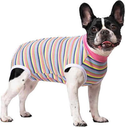 2 Packs Pet Dog Recovery Onesie Suit for Dogs Cats After Surgery,Dog Abdominal Wounds Bandages Cone E-Collar Alternative. (Navy, XS)