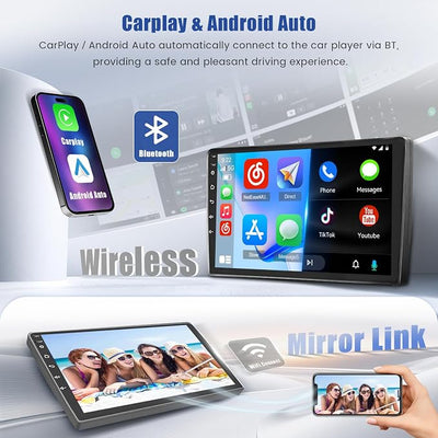 [8Core 6+128GB] Android 15 Car Radio for Kia Sportage 2010-2016 with Wireless Carplay Android Auto, 9 Inch HD Touchscreen Car Stereo with WiFi GPS Bluetooth5.0 FM/RDS 32EQ SWC Backup Camera