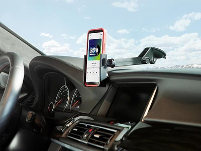 WeatherTech WindshieldFone with Extension - Universal Windshield-Mounted Car Phone Holder - Black Billet Knobs