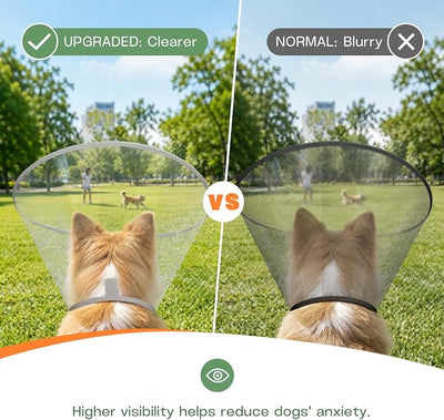 Dog Cone Collar to Stop Licking with Soft Liner, Comfortable Elizabeth Recovery Collar for Large Medium Dogs After Surgery, Pet Neck Head Cone Alternative,XXL
