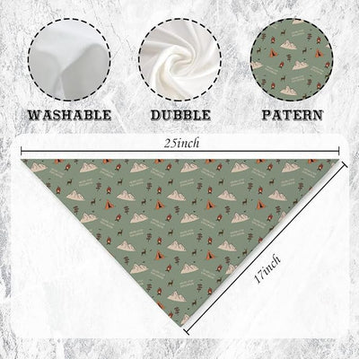 Adventure Themed Dog Bandana, Never Stop Exploring Hiking Pet Scarf, Outdoor Pets Accessory Bandana for Small and Medium Dogs, Adjustable Triangle Dog Scarf