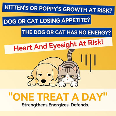 Pure Taurine for Dogs & Cats Taurine Powder Supplement for Pet Puppy Kitty 500mg Unflavored Easy-to-Mix Taurine Supplement for Doggy Supports Immune Heart Vision Skin Vitality Made in USA 200 Grams