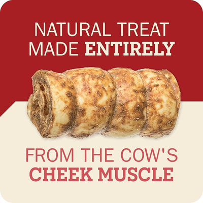 Redbarn Pet Products All-Natural Large Beef Cheek Rolls for Dogs, Chicken & Carrot Glazed - Single Ingredient Grain-Free Chew Treat Naturally Rich in Collagen - Packaging May Vary, Pack of 4
