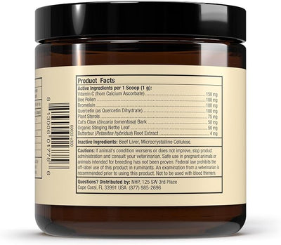 Dr. Mercola Bark & Whiskers Seasonal Support - Immune Support for Dogs & Cats - Quercetin - Butterbur Extract - Organic Stinging Nettle - 3.17 oz (90 Scoops)