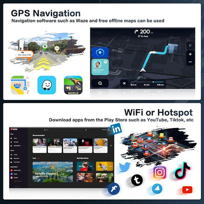 Inefala 8 Core 4+64G Radio for Mitsubishi Lancer 2007-2012 Android 15 CarPlay Stereo Upgrade 10.1" Touch Screen Android Auto Bluetooth GPS 59UI Backup Camera