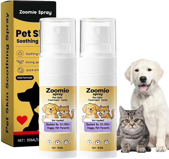 1.69oz Zoomie Spray for Dogs, Natural Formula for Pet, Comfort, Easy of Use (2PCS)