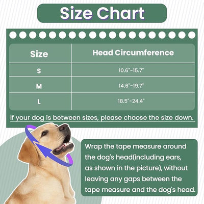 Nanaki Soft Dog Calming Hoodie Anxiety Relief Dog Ear Muffs Noise Protection Doggy Head Wrap Hematoma Fireworks Doggy Ear Cover for Bath Blow Drying Pet Head Cover Noise Cancelling Sleep Help Headband