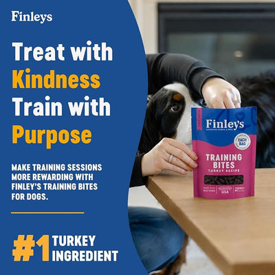 Finley's Training Treats for Puppies, Soft Turkey Dog Treats for All Dogs and Sizes, Limited Ingredient, Low Calories, 16oz, 6 Pack