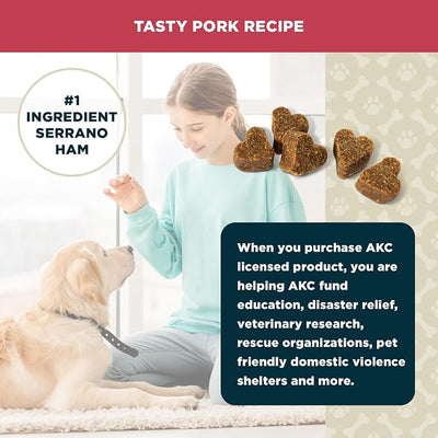 Pet Brands American Kennel Club Lil Champs Soft & Moist Training Treats, Pork Flavor, All Breed Sizes, 12 Ounces (Pack of 2)