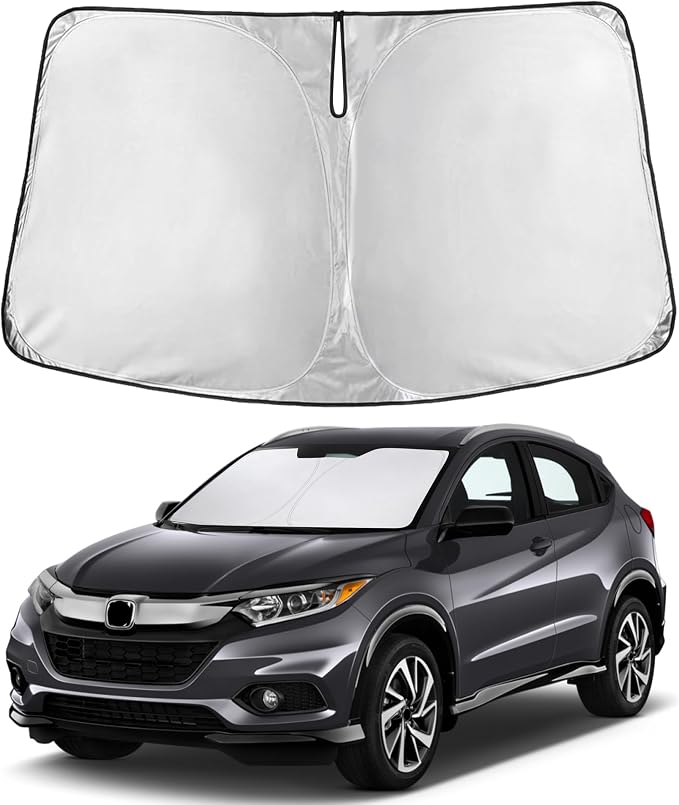 EcoNour Windshield Sunshade Compatible for Honda HRV 2016-2020 2021 2022, Sun Visor for Front Windshield & Window Sun Shade Cover, UV Heat Blocker & Protector, Car Accessories