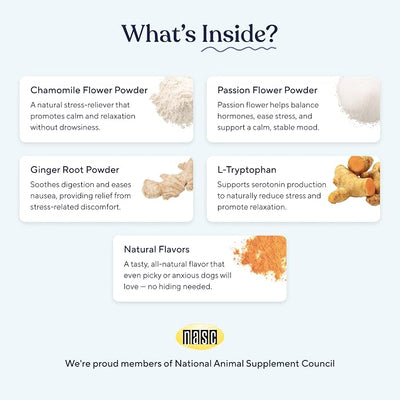 Pawfy Calming Chews for Dogs | Natural Dog Calming Chews - Supports Relaxation and Calm Behavior | Helps with Thunder, Separation, Chewing & Barking | Soothing Aid for Fireworks - 30 Turkey Treats