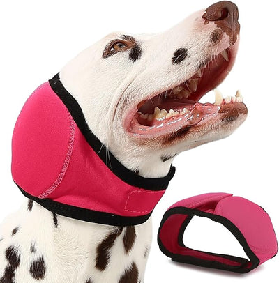 Dog Ear Muffs Wrap for Hematoma, Bathing, Drying, Swimming & Noise Anxiety Relief- Elastic Waterproof Ear Protection with Calming Hoodie Design for Grooming
