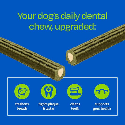 Ark Naturals Brushless Toothpaste – Large Breeds, 54oz Bag – Dog Dental Chew with Toothpaste Center – Freshen Breath and Reduce Plaque & Tartar with Dental Chews for Dogs
